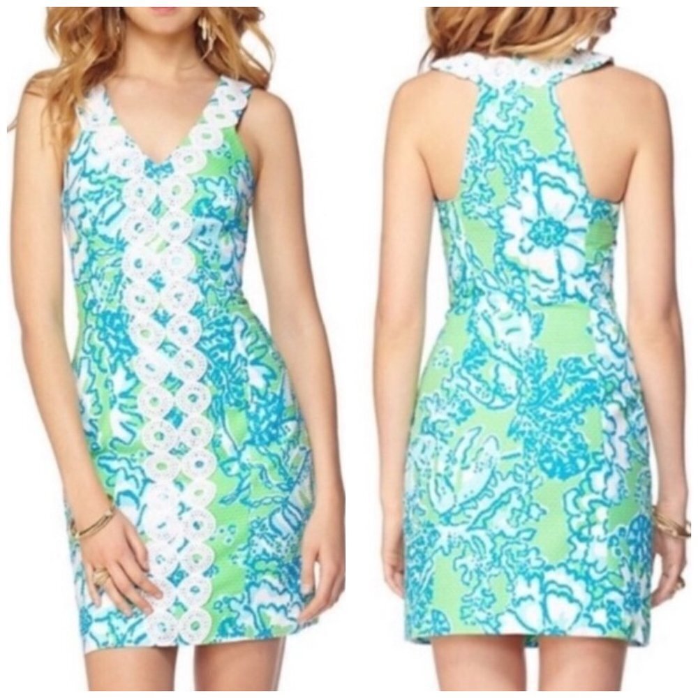LILLY Pulitzer Trudy Shift Dress Go-Go Green 2